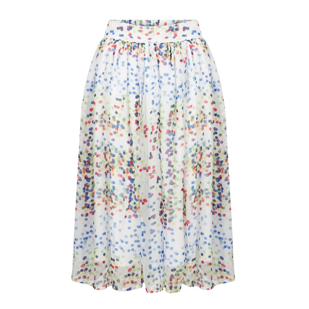 Boo Pala Aliza Pleated Midi Skirt Multicolore Polkadot 8/10